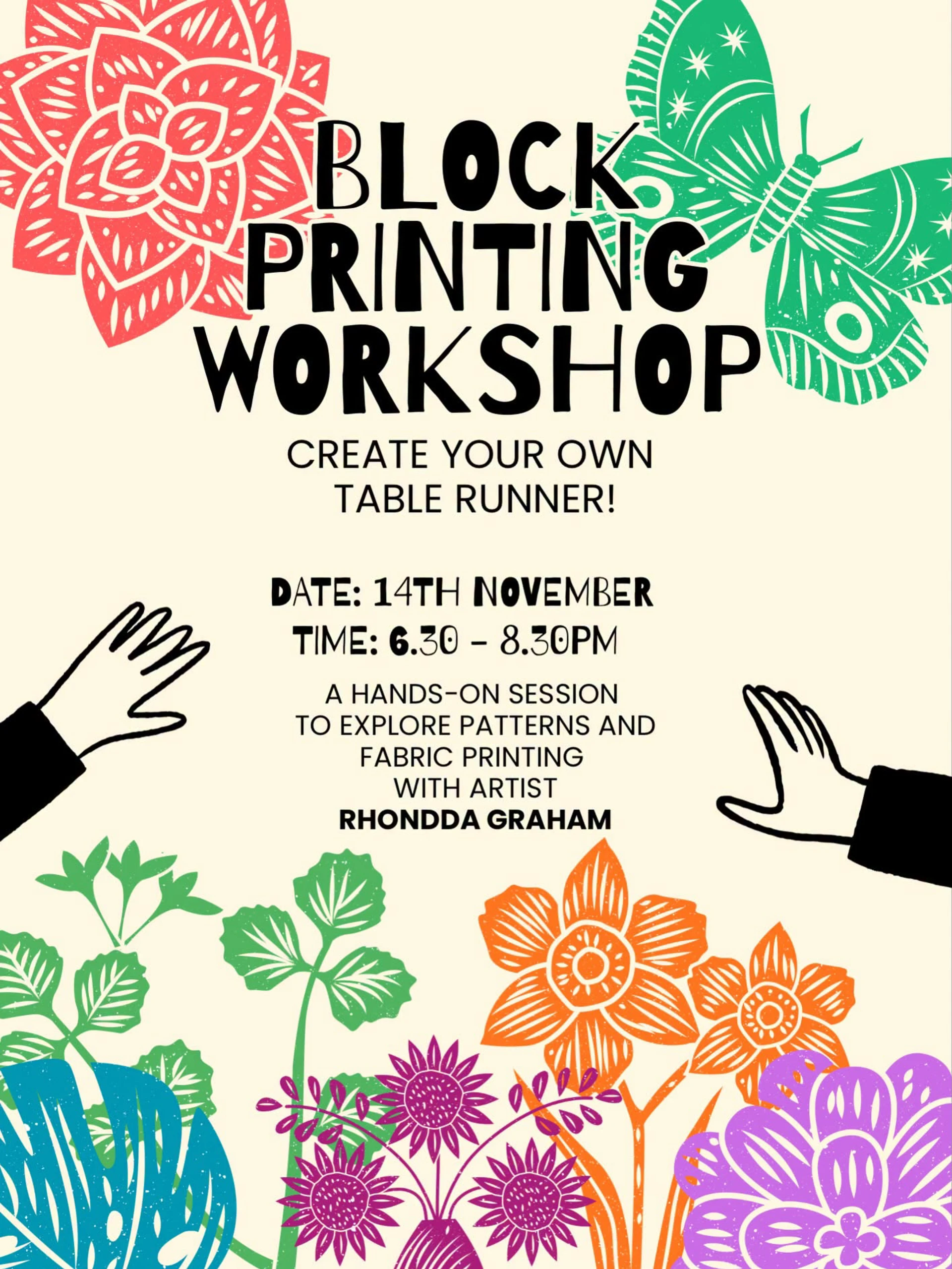 Background image - Honeypot Table Runner Workshop