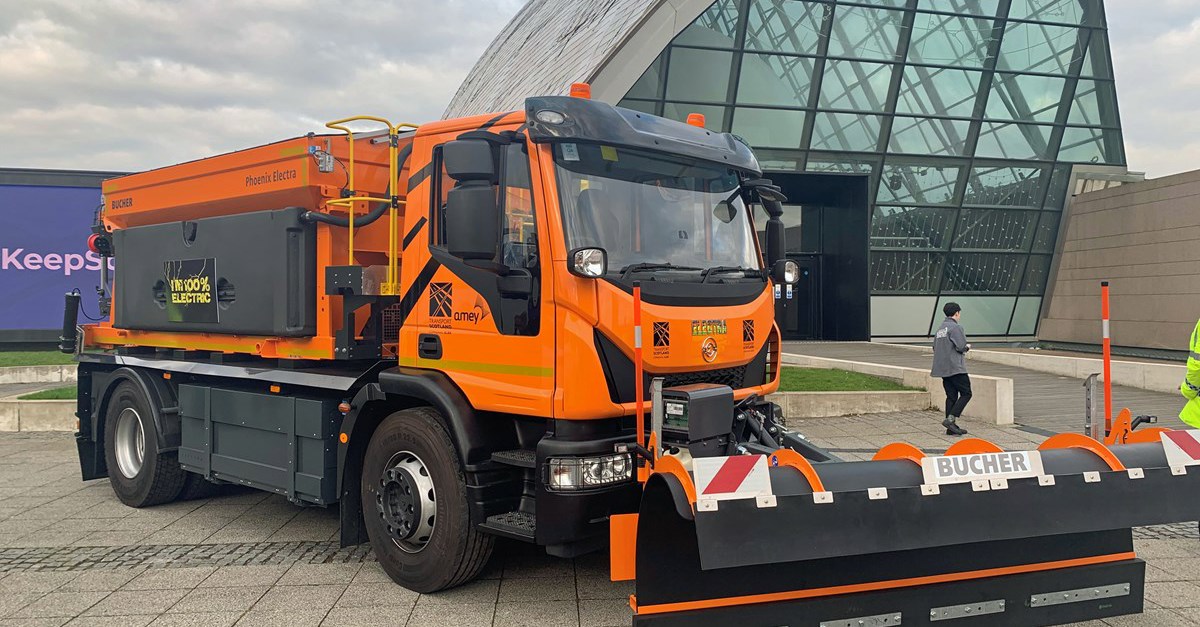 Fully Electric Gritter Joins Forth Bridges Winter Fleet