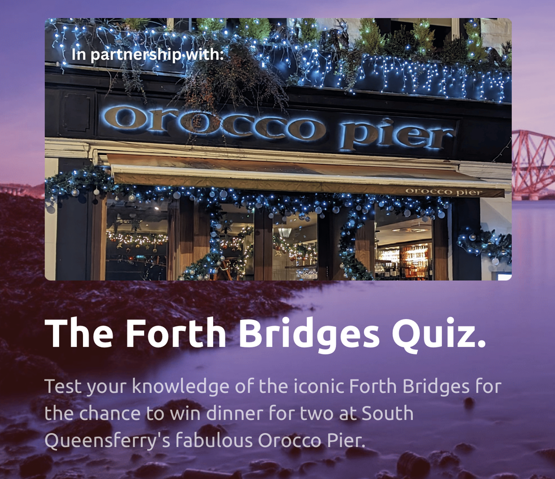 Background image - Orocco Pier (screenshot for quiz)