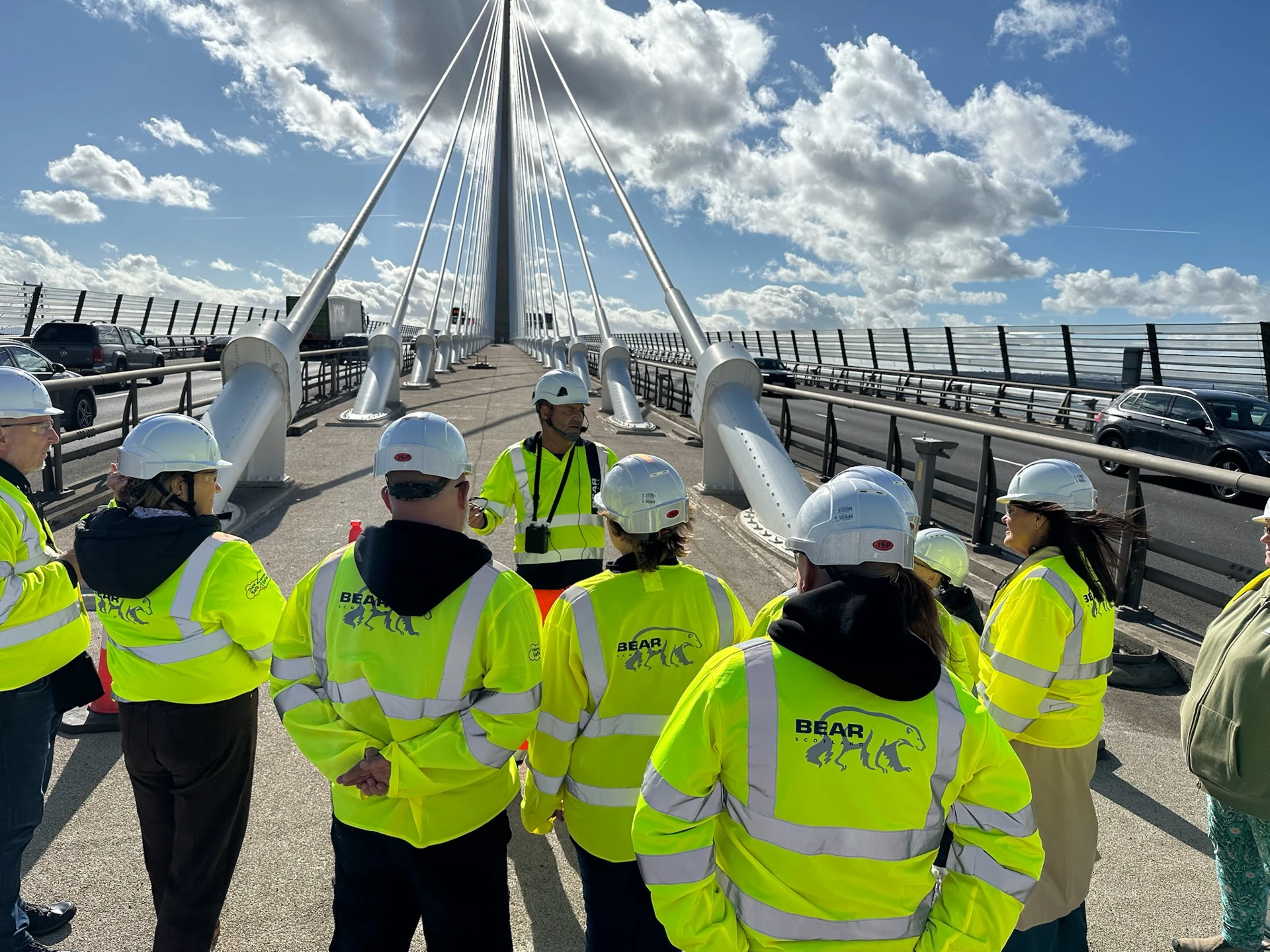 Background image - Doors Open Day Tour On Deck Of Queensferry Crossing
