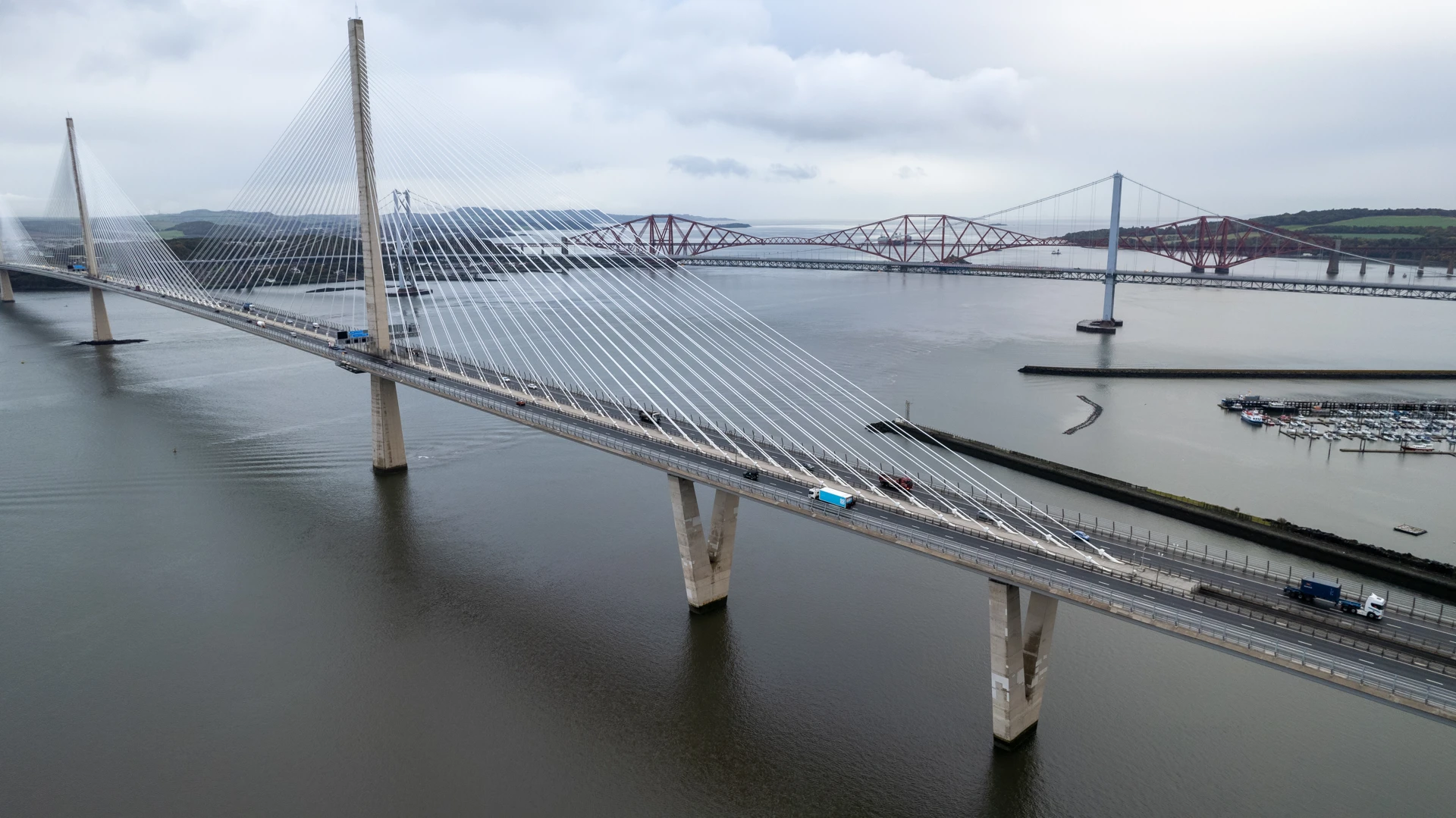 Background image - Aerial view of Forth Road Bridge