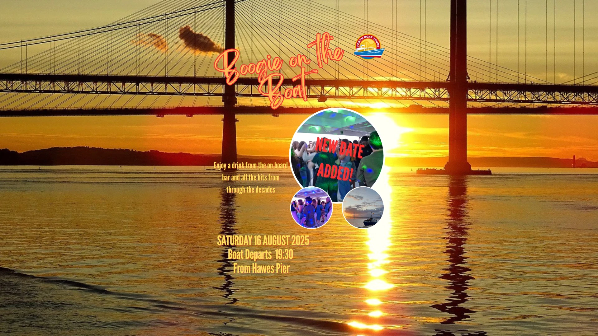 Background image - Forth Boat Tours Boogie 160825