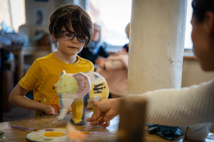 Boy Making Pottery at Honey Pot, South Queensferry