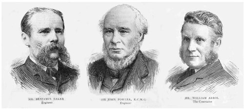 Image | Drawing of the men who led the construction of the Forth Bridge